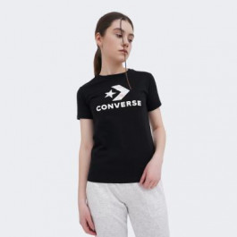   Converse Чорна жіноча футболка  SEASONAL STAR CHEVRON SS TEE con10024538-001