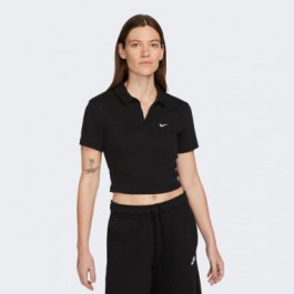 Nike Чорне жіноче поло  W NSW ESSNTL SS POLO CRP TOP DV7884-010