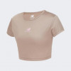 New Balance Коричнева жіноча футболка  Athletics Pearl Fitted Tee nblWT31556MS - зображення 5