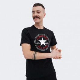   Converse Чорна чоловіча футболка  STANDARD FIT CENTER FRONT CHUCK PATCH CORE TEE con10025459-001