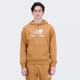   New Balance Коричнева чоловіча кофта  Essentials Stacked Logo PO Hoodie nblMT31537TOB