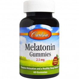   Carlson Labs Мелатонін, 2.5 мг, смак полуниці, Melatonin Gummies, , 60 жувальних цукерок