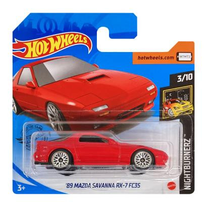 Hot Wheels 89 Mazda Savanna RX-7 FC3S Nightburnerz 1:64 GHB56 Red - зображення 1