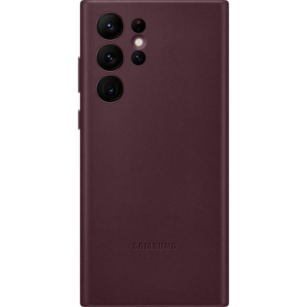 Samsung S908 Galaxy S22 Ultra Leather Cover Burgundy (EF-VS908LEEG) - зображення 1