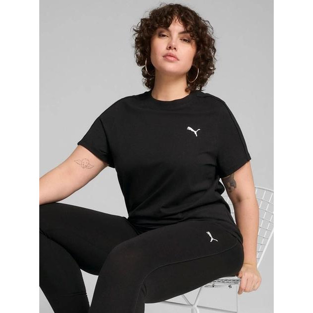 PUMA Футболка бавовняна жіноча  Her Tee 67788301 XS Чорна (4099686735098) - зображення 1