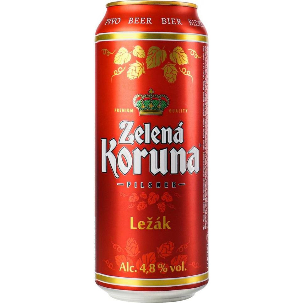 Zelena Koruna Пиво  Lezak світле з/б, 0,5 л (8594044191487) - зображення 1