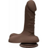 Doc Johnson The D - Super D - 6 Inch With Balls - ULTRASKYN - Chocolate (SO3497) - зображення 1