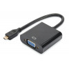 Digitus micro HDMI to VGA 0.15m Black (DA-70460) - зображення 1