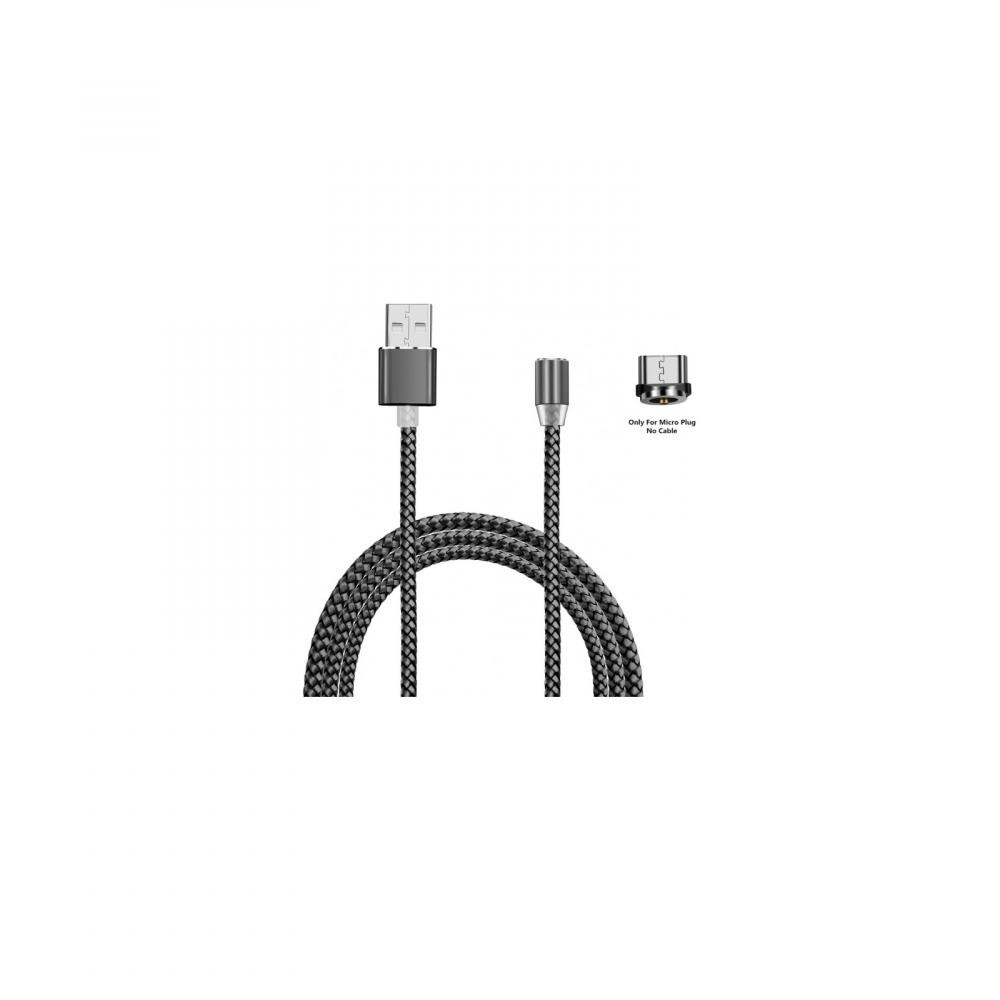 XoKo USB Cable to microUSB Magneto 1.2m Grey (SC-355m MGNT-GR) - зображення 1