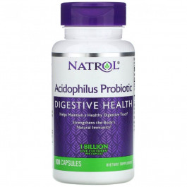   Natrol Пробиотики Acidophilus, 1 Billion, Natrol, 100 капсул