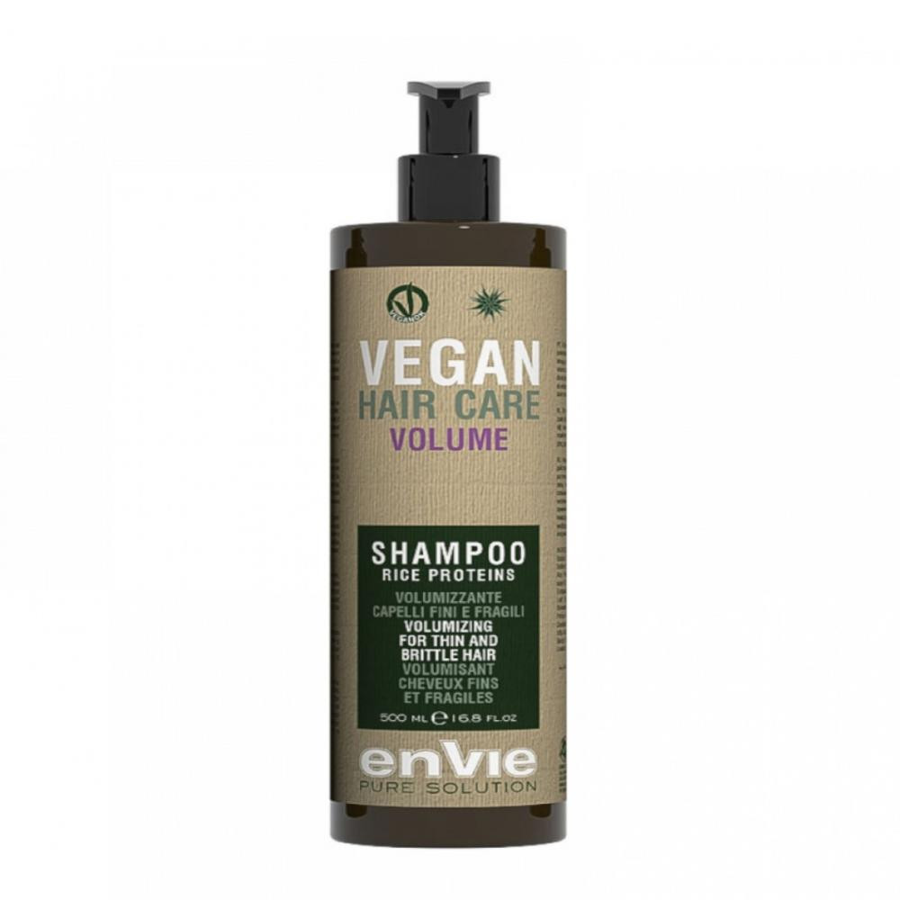 Envie Шампунь  Vegan Volume Shampoo Rice Proteins для об'єму тонкого і ламкого волосся з протеїнами рису - зображення 1