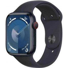   Apple Watch Series 9 GPS + Cellular 45mm Midnight Alu. Case w. Midnight S. Band - M/L (MRMD3)