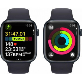   Apple Watch Series 9 GPS + Cellular 45mm Midnight Alu. Case w. Midnight S. Band - M/L (MRMD3)