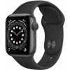 Apple Watch Series 6 GPS 44mm Space Gray Aluminum Case w. Black Sport B. (M00H3) - зображення 1