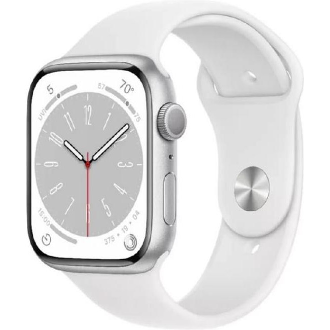 Apple Watch Series 8 GPS 41mm Silver Aluminum Case with White S. Band (MP6K3, MP6L3) - зображення 1