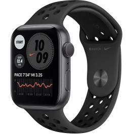   Apple Watch Nike Series 6 GPS 44mm Space Gray Aluminum Case w. Anthracite/Black Nike Sport B. (MG173)