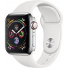 Apple Watch Series 4 GPS + LTE 40mm Steel w. White Band (MTUL2, MTVJ2) - зображення 1