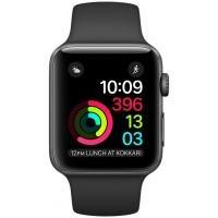   Apple Watch Series 2 42mm Space Gray Aluminum Case with Black Sport Band (MP062)