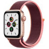 Apple Watch SE GPS + Cellular 40mm Gold Aluminum Case with Plum Sport L. (MYEC2) - зображення 1