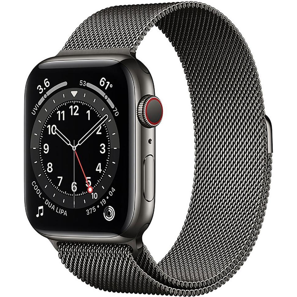 Apple Watch Series 6 GPS + Cellular 40mm Graphite S. Steel Case w. Graphite Milanese L. (MG2U3+M06Y3) - зображення 1