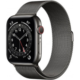   Apple Watch Series 6 GPS + Cellular 40mm Graphite S. Steel Case w. Graphite Milanese L. (MG2U3+M06Y3)