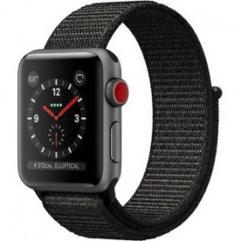   Apple Watch Series 3 GPS + Cellular 38mm Space Gray Aluminum w. Black Sport L. (MRQE2)