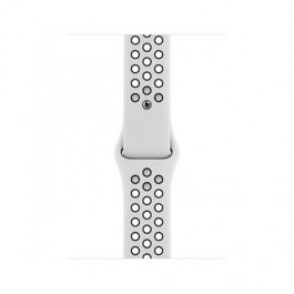   Apple Ремінець  for  Watch 45mm - Nike Sport Band Pure Platinum/Black - Regular (ML893)