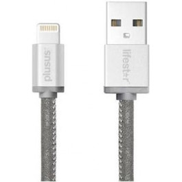   PlusUs Lightning to USB Cable LifeStar Moonlight Silver 1.0 m (LST2006100)