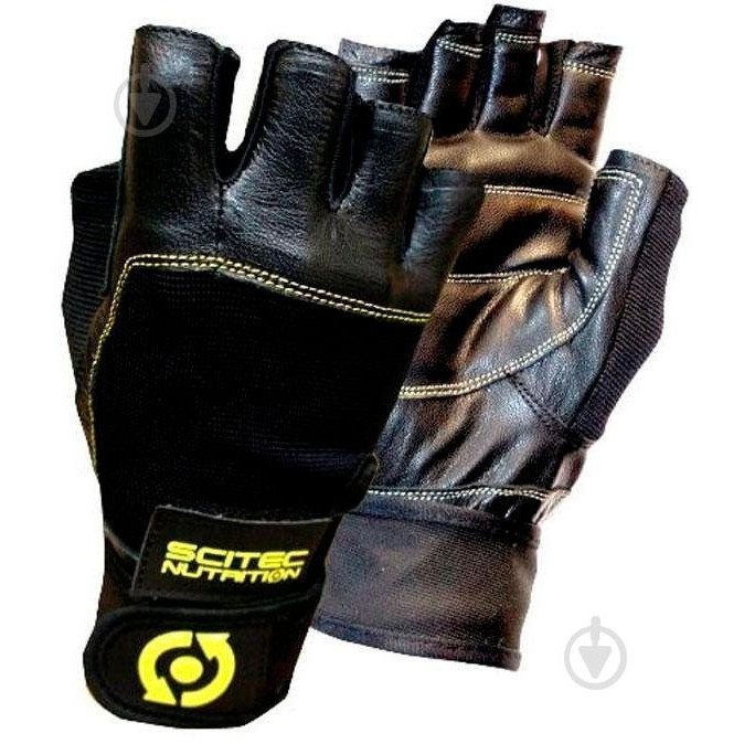 Scitec Nutrition Yellow Leather Style Gloves / размер S - зображення 1