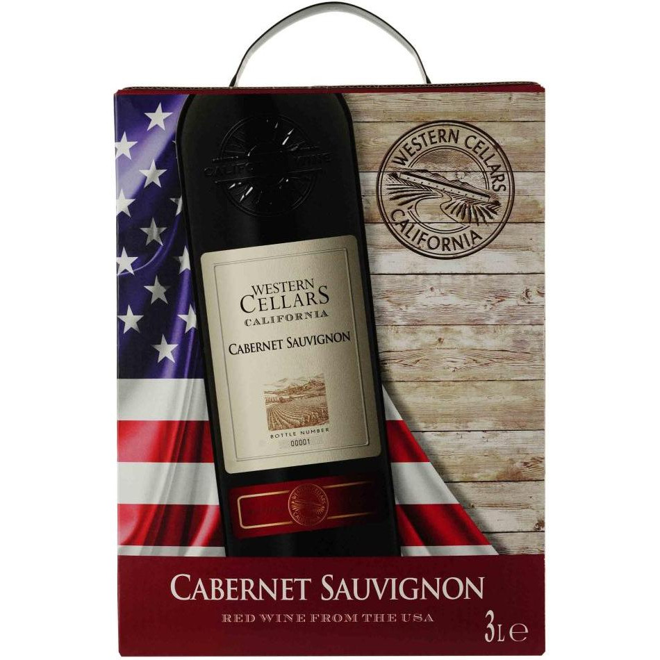 Western Cellars Вино  Cabernet Sauvignon, червоне, сухе, 3 л (3500610032943) - зображення 1