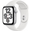 Apple Watch SE GPS 44mm Silver Aluminum Case w. White Sport B. (MYDQ2) - зображення 1