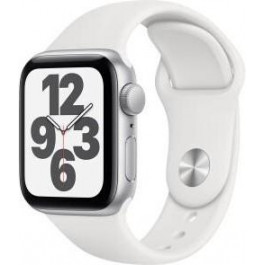   Apple Watch SE GPS 40mm Silver Aluminum Case w. White Sport B. (MYDM2)