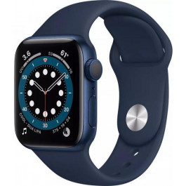   Apple Watch Series 6 GPS 44mm Blue Aluminum Case w. Deep Navy Sport B. (M00J3)