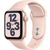 Apple Watch SE GPS 40mm Gold Aluminum Case w. Pink Sand Sport B. (MYDN2) - зображення 1