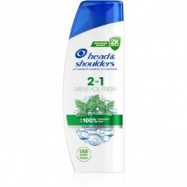   Head & Shoulders Menthol Fresh 2in1 шампунь та кондиціонер 2 в1 проти лупи 330 мл