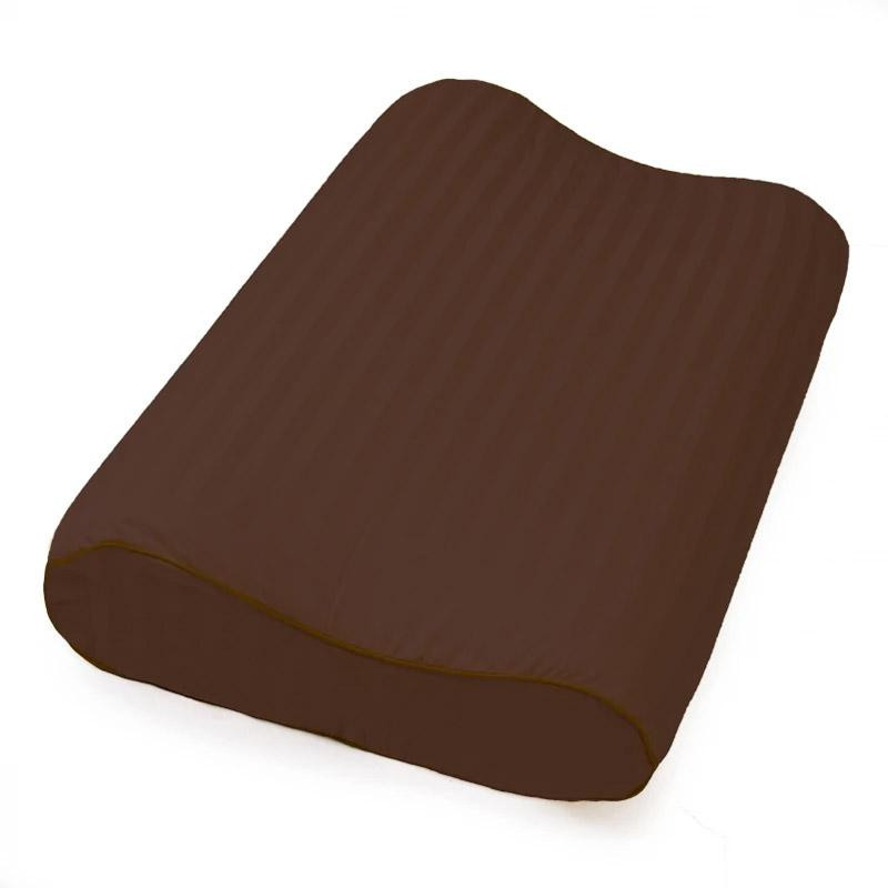 MirSon Наволочка 10016 Satin Stripe 30-0006 Dark Brown  40х58х10.5 см - Wave (2200006232377) - зображення 1