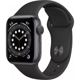   Apple Watch Series 6 GPS 40mm Space Gray Aluminum Case w. Black Sport B. (MG133)