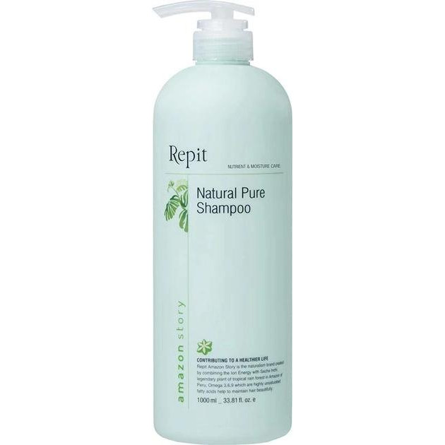 Repit Шампунь  Amazon Story Natural Pure для пошкодженого та нормального волосся 1 л (8809392152999) - зображення 1