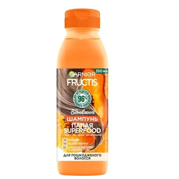 Garnier Шампунь  Fructis Папая HairFood Відновлення для пошкодженого волосся 350 мл (3600542290074) - зображення 1