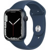 Apple Watch Series 7 GPS 45mm Midnight Aluminum Case With Abyss Blue Sport Band (MKNN3+MKUW3) - зображення 1