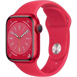   Apple Watch Series 8 GPS 41mm PRODUCT RED Aluminum Case w. PRODUCT RED S. Band - M/L (MNUH3)