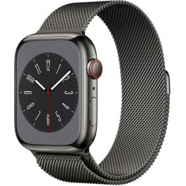   Apple Watch Series 8 GPS + Cellular 41mm Graphite S. Steel Case  w. Milanese Loop Graphite (MNJL3/MNJM3)