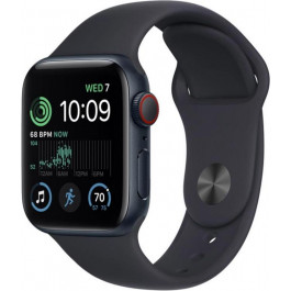   Apple Watch SE 2 GPS 40mm Midnight Aluminum Case w. Midnight S. Band - M/L (MNT83)