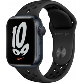   Apple Watch Nike Series 7 LTE 41mm Midnight Aluminum Case w. Anth./Black Nike S. Band (MKHM3)