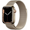 Apple Watch Series 7 GPS + Cellular 41mm Gold Stainless Steel Case with Gold Milanese Loop (MKHH3) - зображення 1