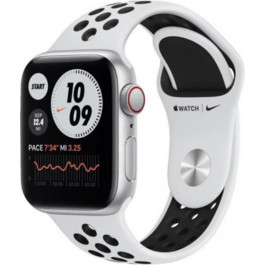   Apple Watch Nike SE GPS 44mm Silver Aluminum Case w. Pure Platinum/Black Nike Sport B. (MYYH2)