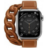 Apple Watch Hermes Series 7 LTE 41mm Silver S. Steel Case w. Fauve Leather D. Tour (MKLK3+MKFV3) - зображення 2