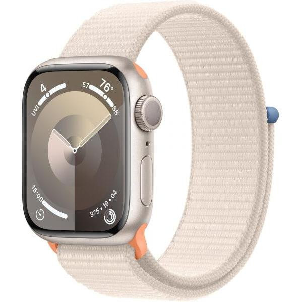 Apple Watch Series 9 GPS 45mm Starlight Aluminum Case w. Starlight Sport Loop (MR983) - зображення 1