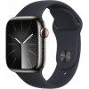 Apple Watch Series 9 GPS + Cellular 41mm Graphite S. Steel Case w. Midnight Sport Band - S/M (MRJ83) - зображення 1