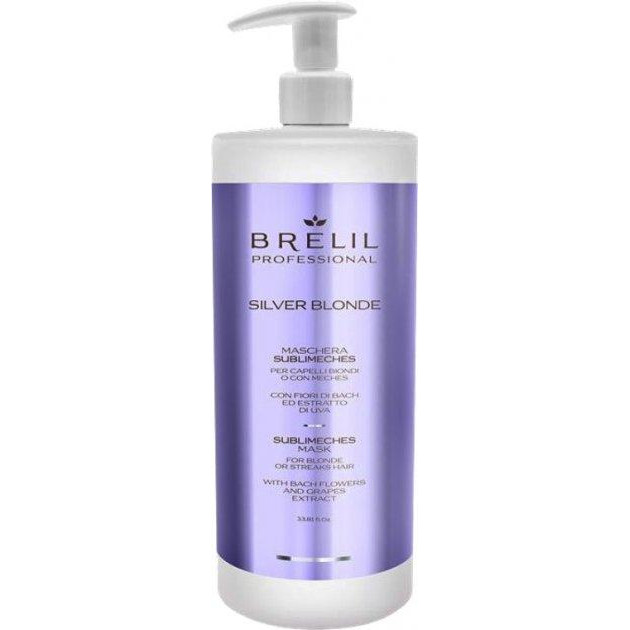 Brelil Маска проти жовтизни  Silver Blonde Sublimeches Mask 1 л (8011935081738) - зображення 1